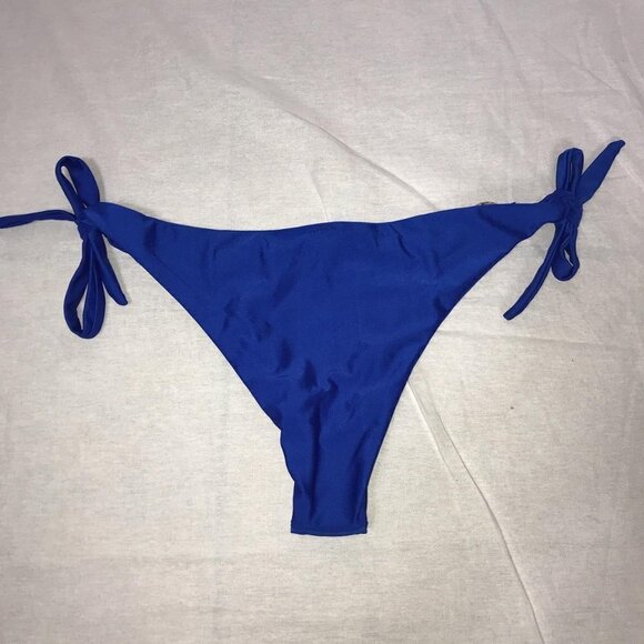 Blue Bedazzled Size Large Side Tie Bikini Set. - Picture 5 of 9